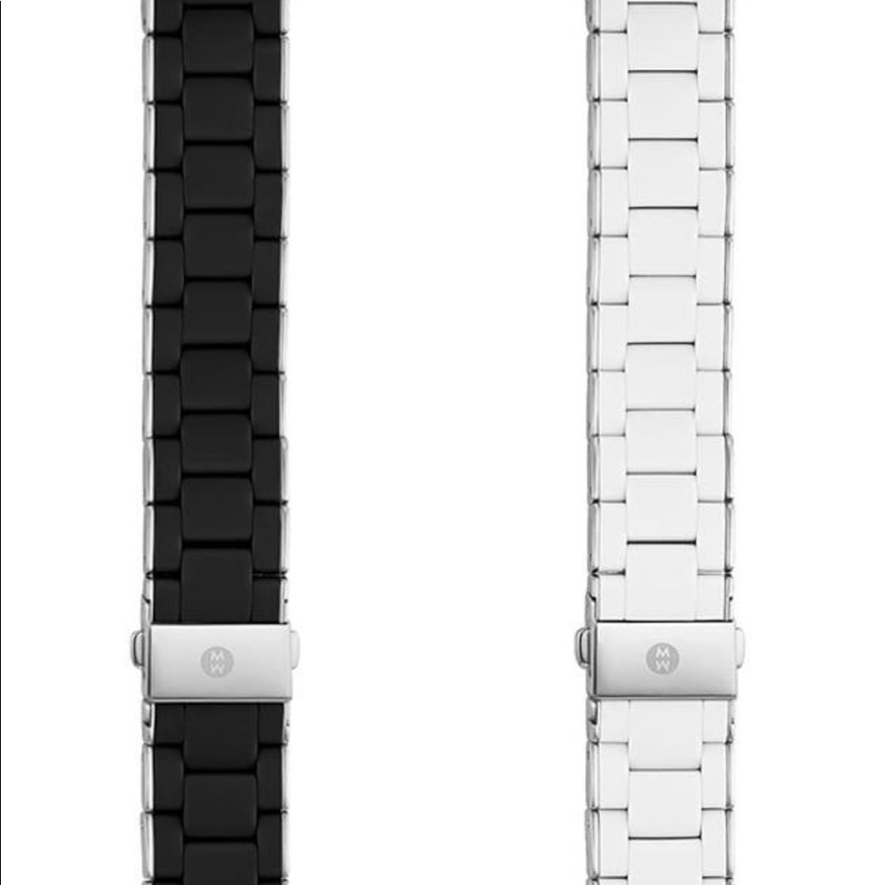 NWT Michele Apple Watch bands. Black and White bands